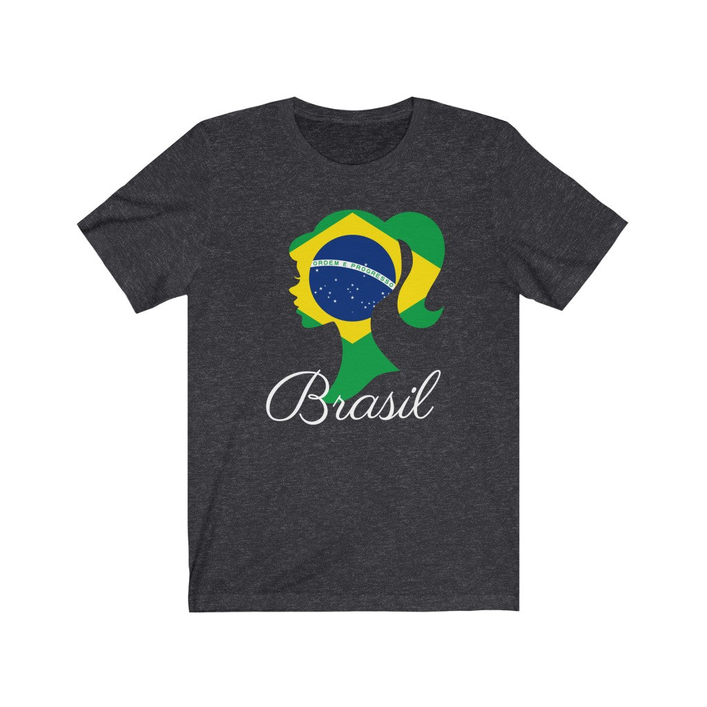 Brazil (Brasil) Girl Flag Premium Tee 2 - Unisex