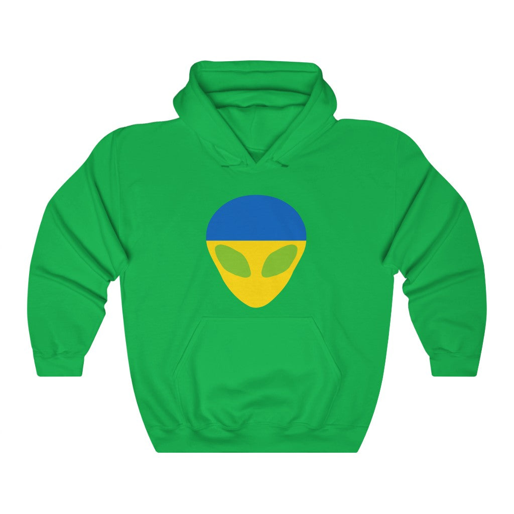 Ukraine Alien Flag Hoodie Sweatshirt - Unisex