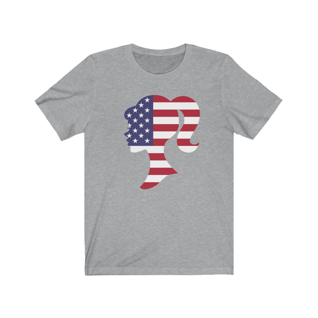 United States of America Girl Flag Premium Tee - Unisex