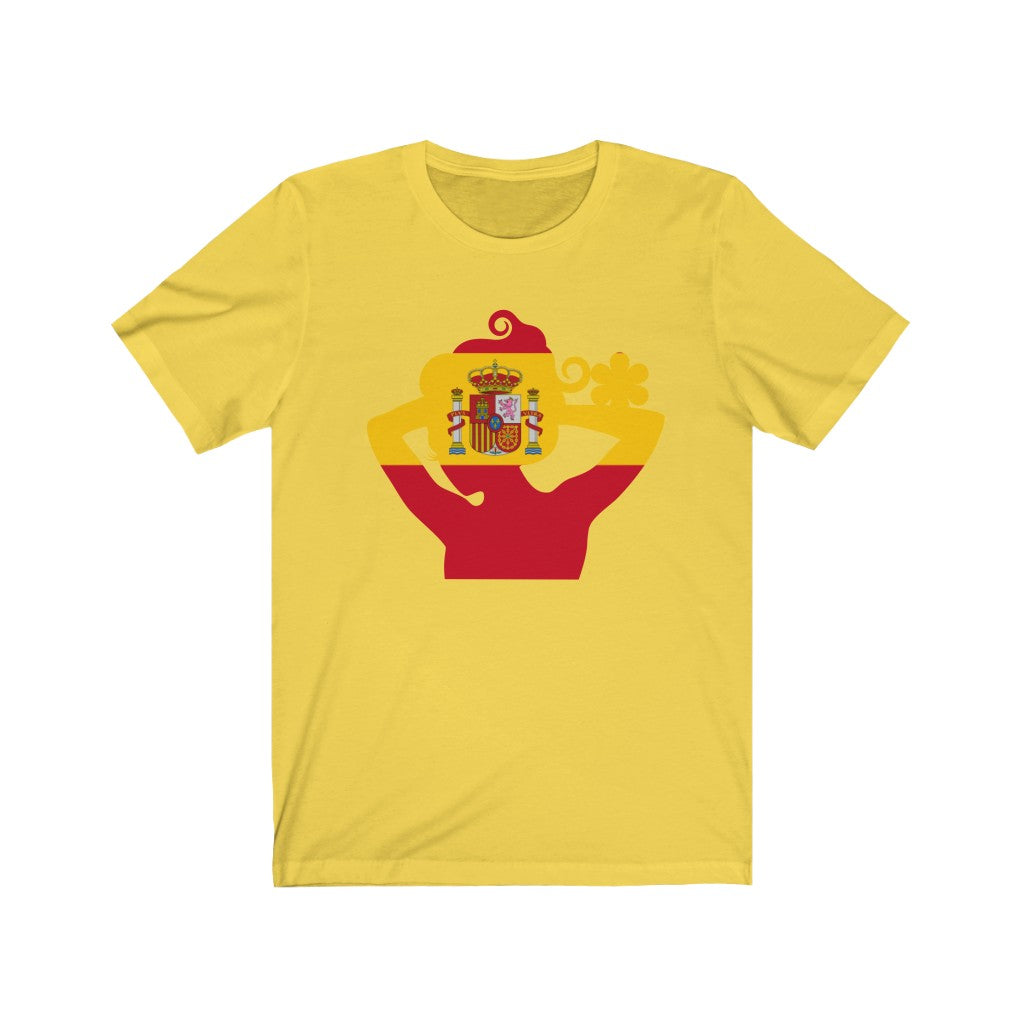 Spain Lady Flag Premium Tee - Unisex