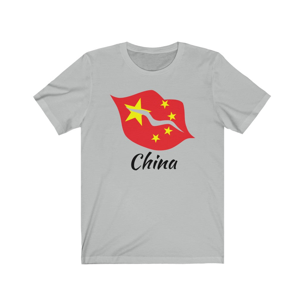 China Lips Flag Premium Tee 1 - Unisex