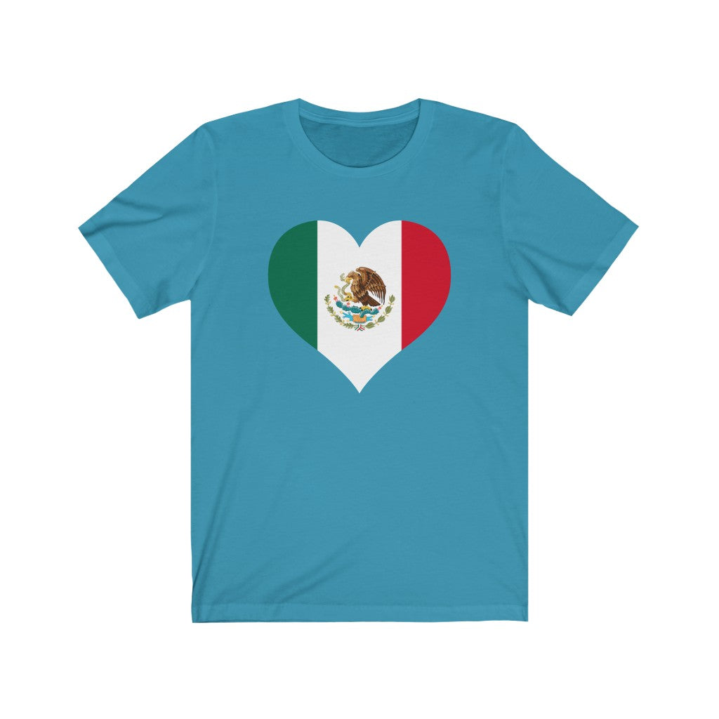 Mexico Heart Flag Premium Tee - Unisex