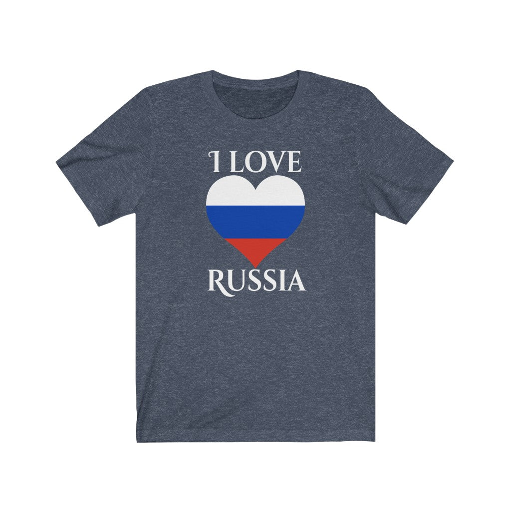 Russia Heart Flag Premium Tee 2 - Unisex