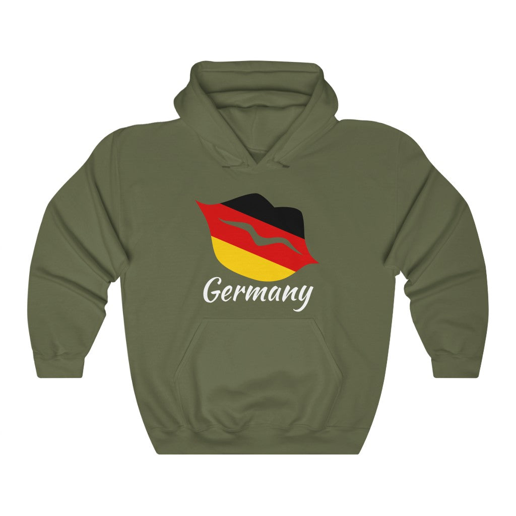 Germany Lips Flag Hoodie Sweatshirt 2 - Unisex