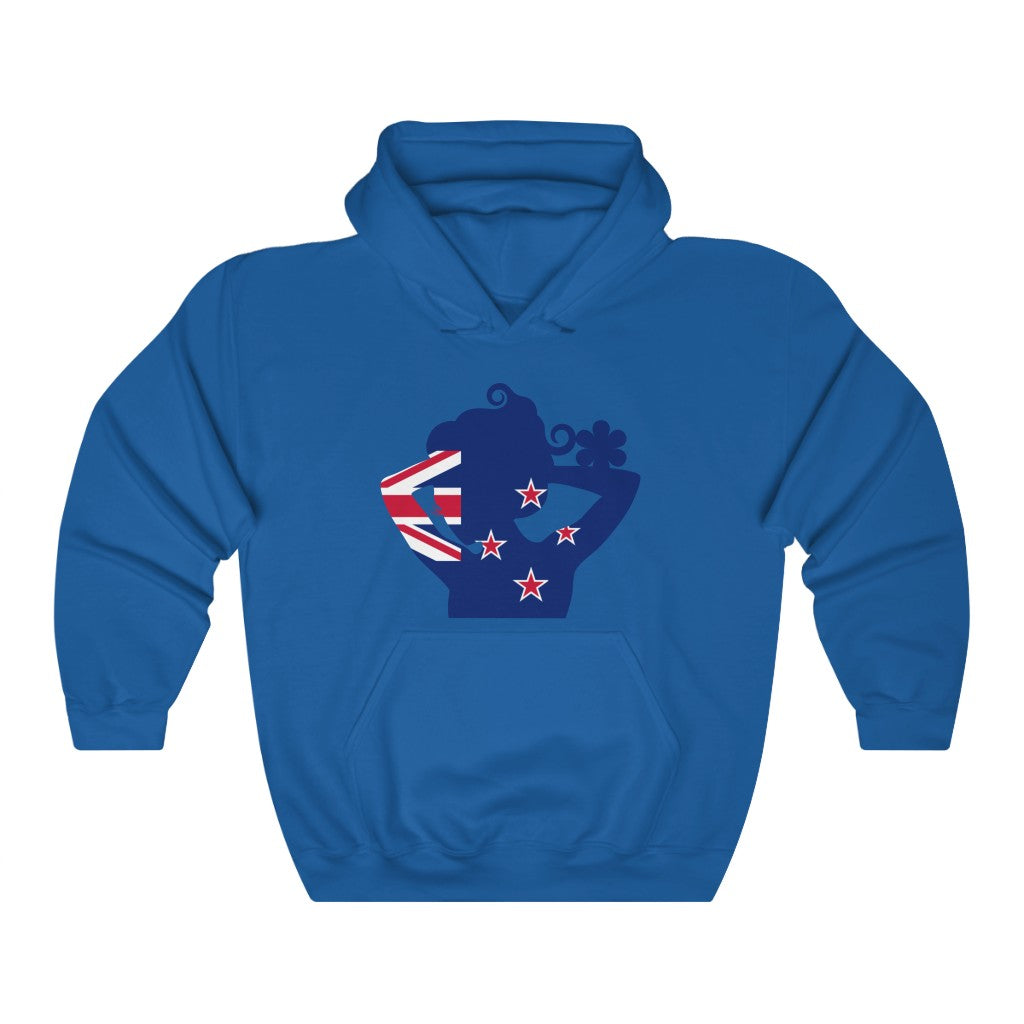 New Zealand Lady Flag Hoodie Sweatshirt - Unisex