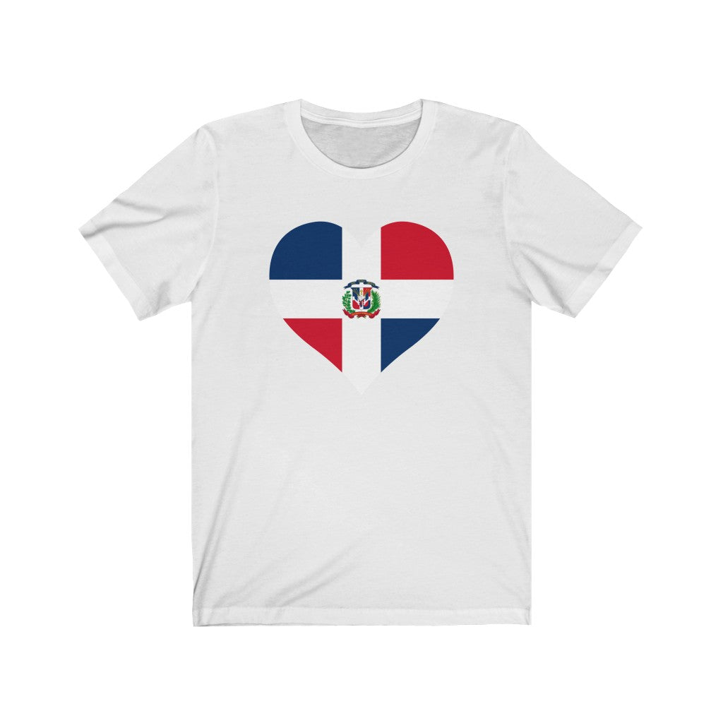 Dominican Republic Heart Flag Premium Tee - Unisex