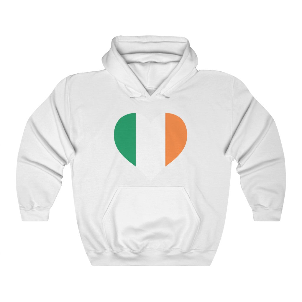 Ireland Heart Flag Hoodie Sweatshirt - Unisex