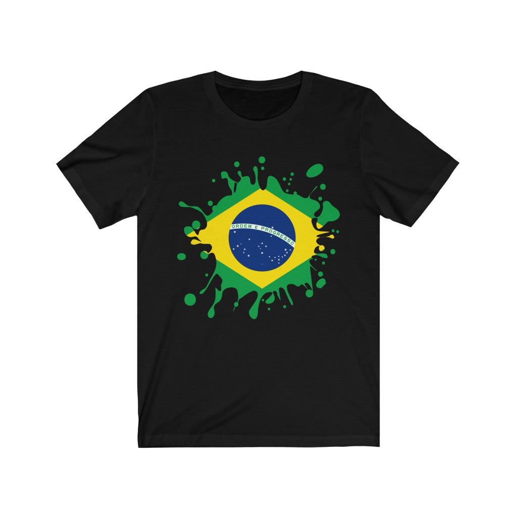 Brazil Splat Flag Premium Tee - Unisex