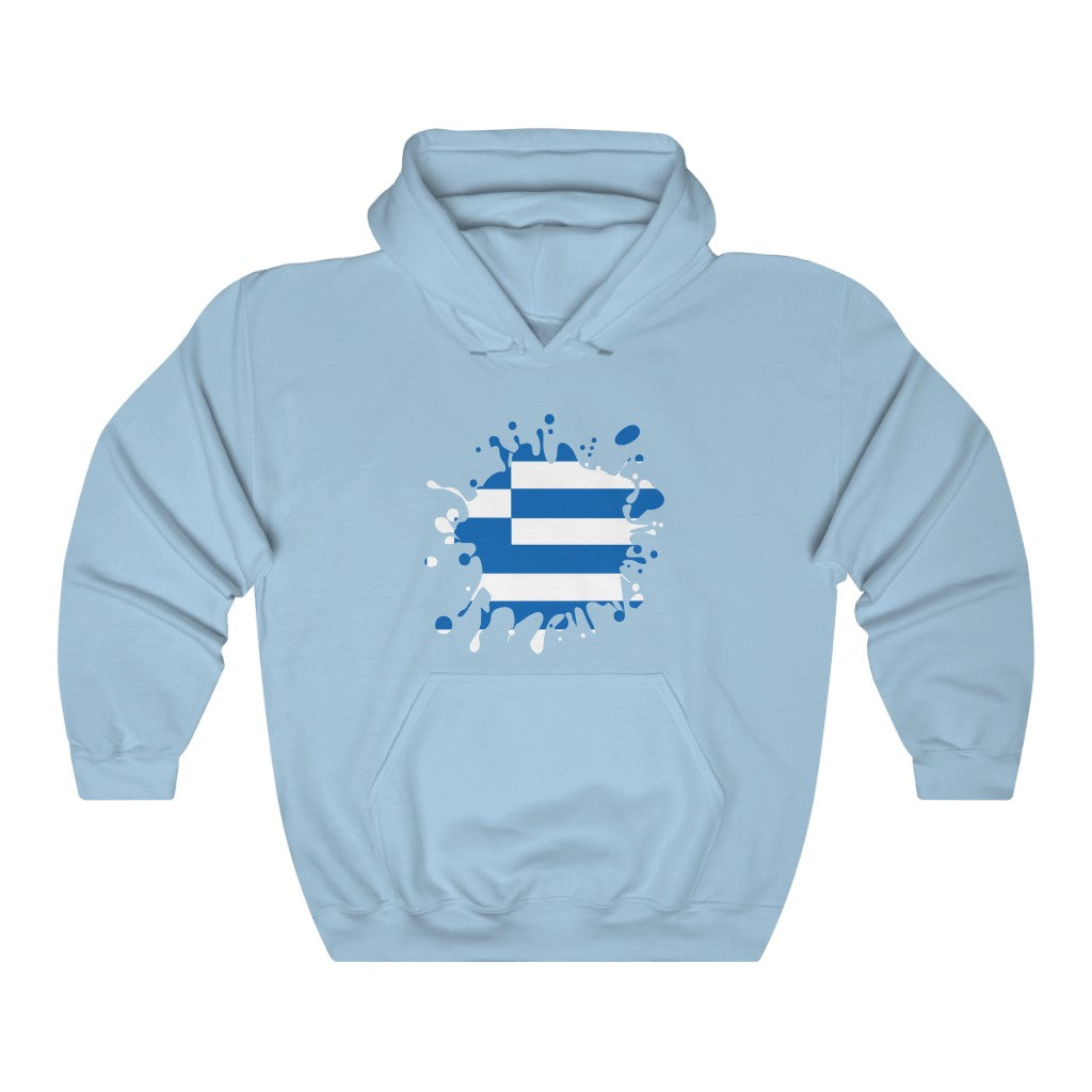 Greece Splat Flag Hoodie Sweatshirt - Unisex