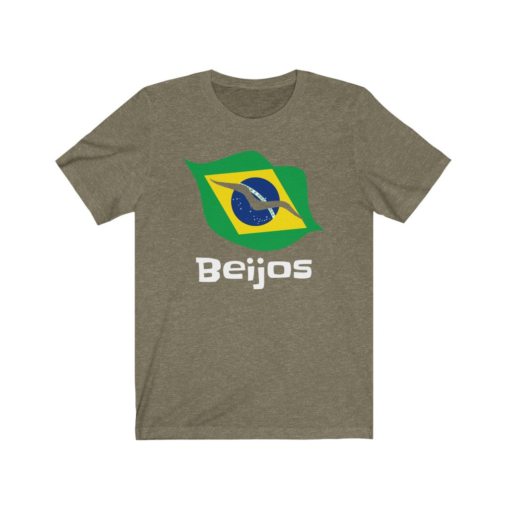 Brazil (Beijos) Lips Flag Premium Tee 2 - Unisex