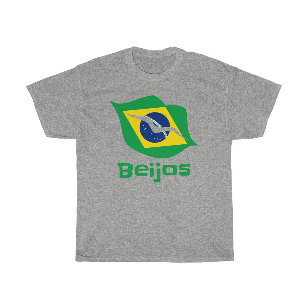 Brazil (Beijos) Lips Flag Standard Tee 1b - Unisex