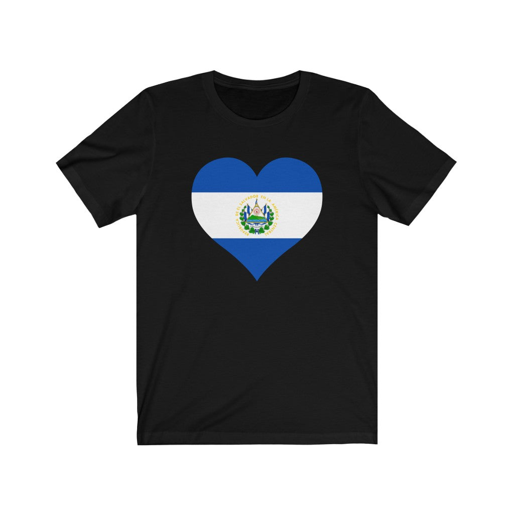 El Salvador Heart Flag Premium Tee - Unisex