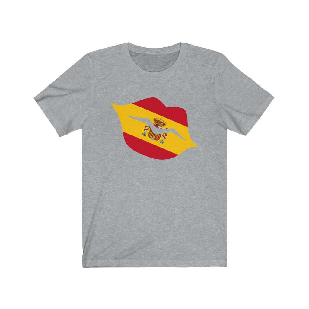 Spain Lips Flag Premium Tee - Unisex