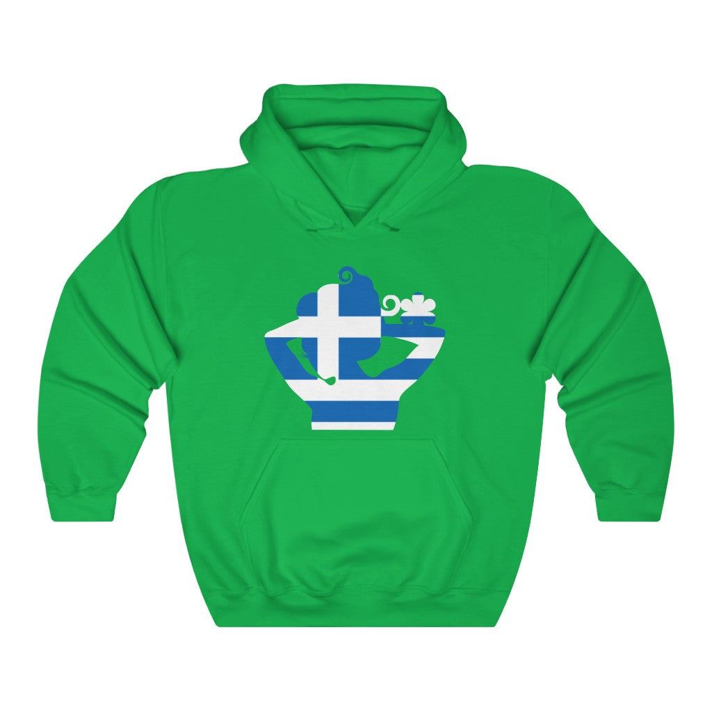 Greece Lady Flag Hoodie Sweatshirt - Unisex