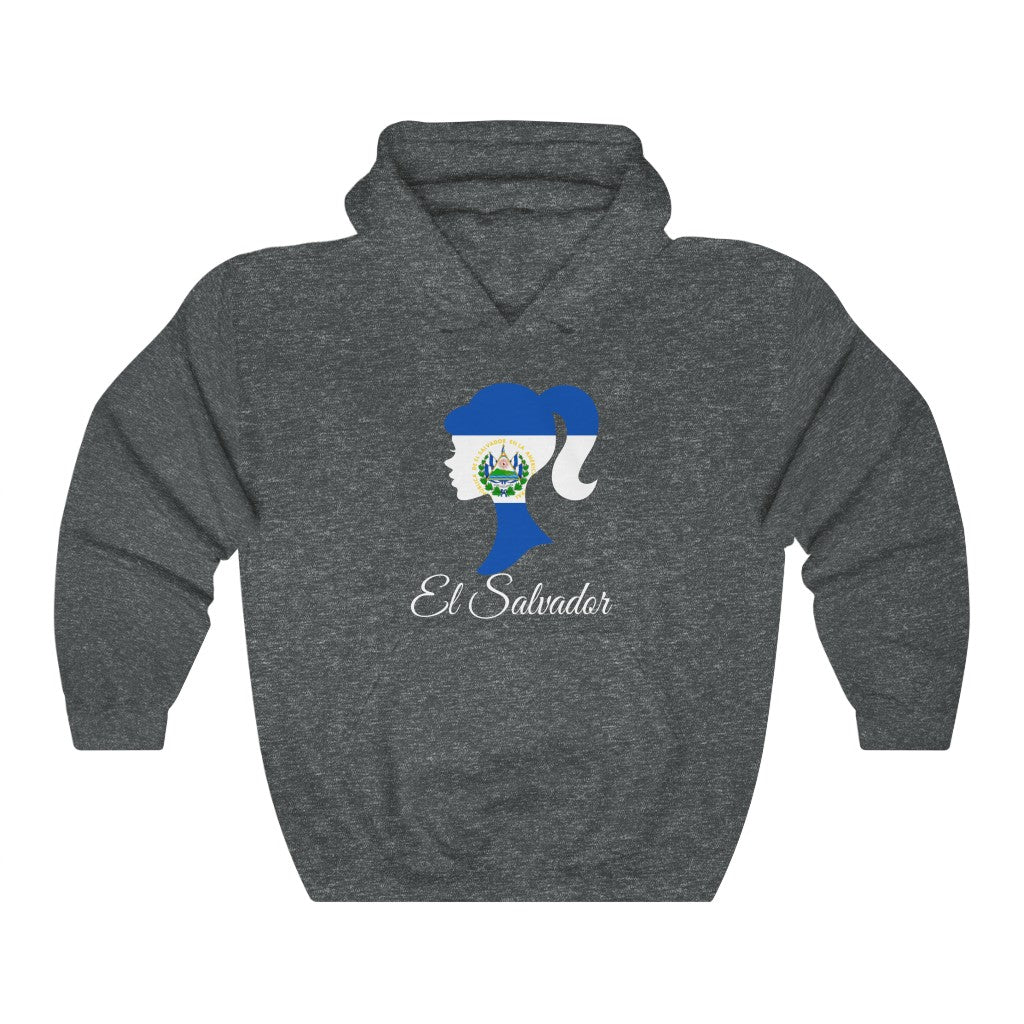 El Salvador Girl Flag Hoodie Sweatshirt 2 - Unisex