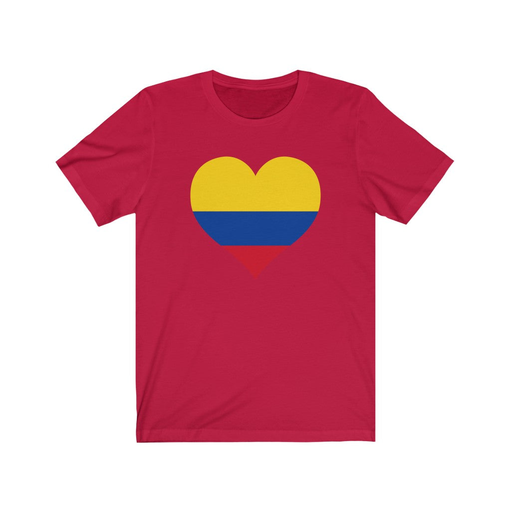 Colombia Heart Flag Premium Tee - Unisex