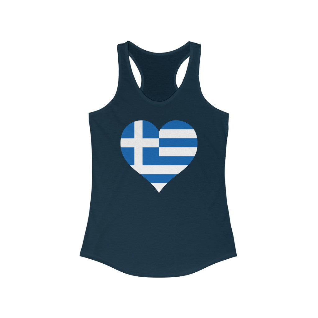 Greece Heart Flag Tank - Women