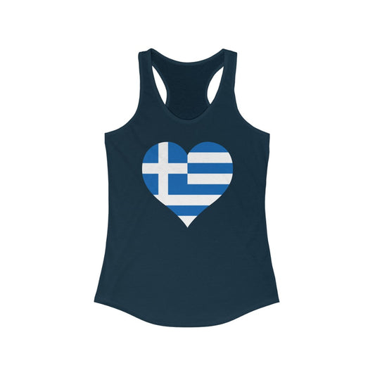Greece Heart Flag Tank - Women