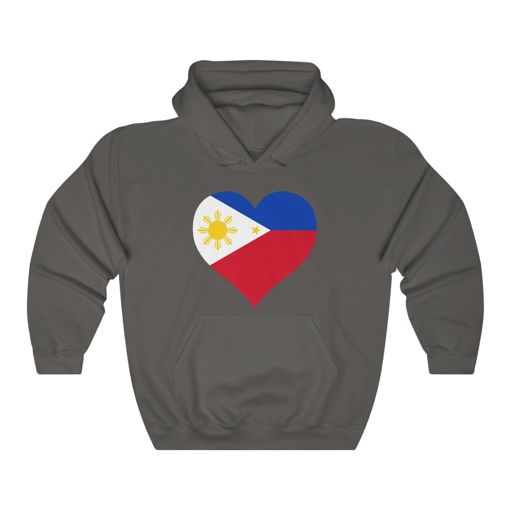 Philippines Heart Flag Hoodie Sweatshirt - Unisex
