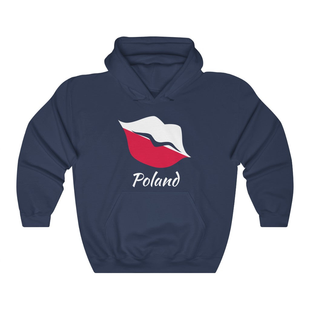 Poland Lips Flag Hoodie Sweatshirt 2 - Unisex
