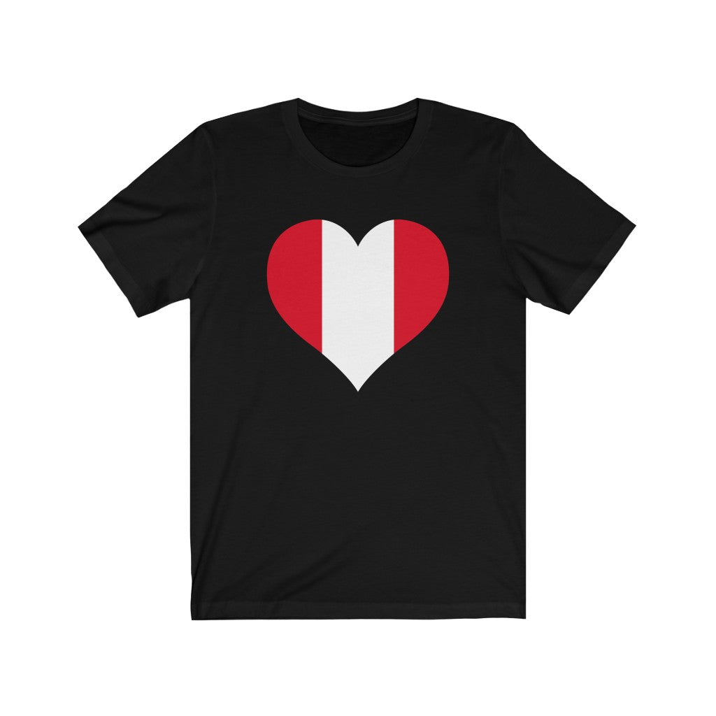 Peru Heart Flag Premium Tee - Unisex