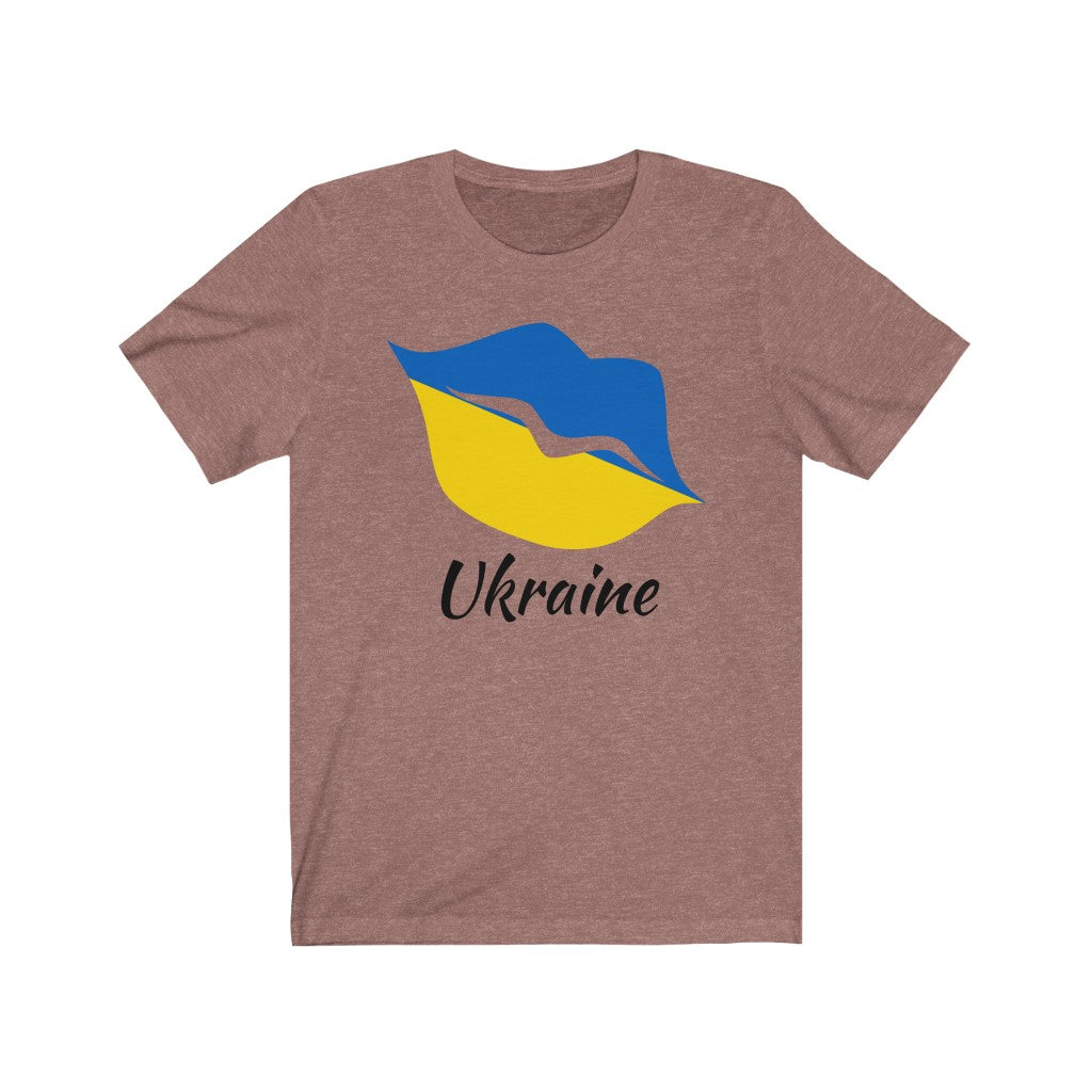Ukraine Lips Flag Premium Tee 1 - Unisex