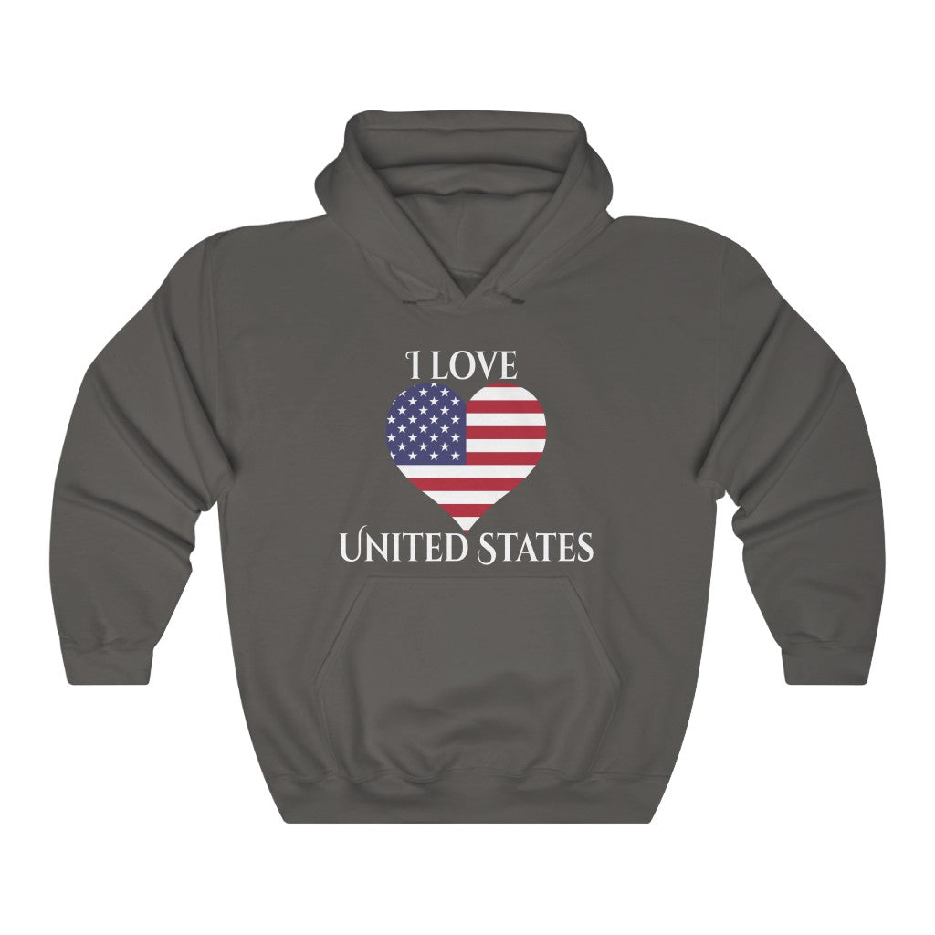 United States of America Heart Flag Hoodie Sweatshirt 2 - Unisex