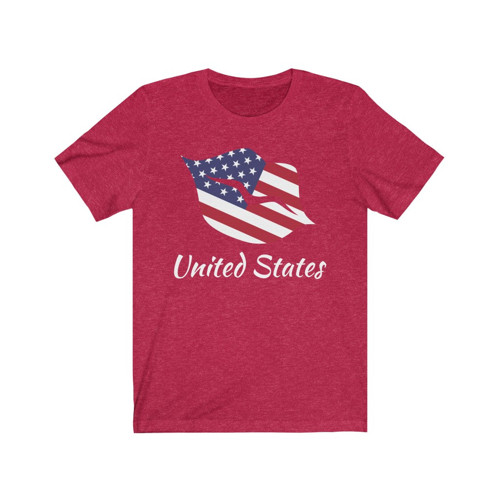 United States of America Lips Flag Premium Tee 2 - Unisex