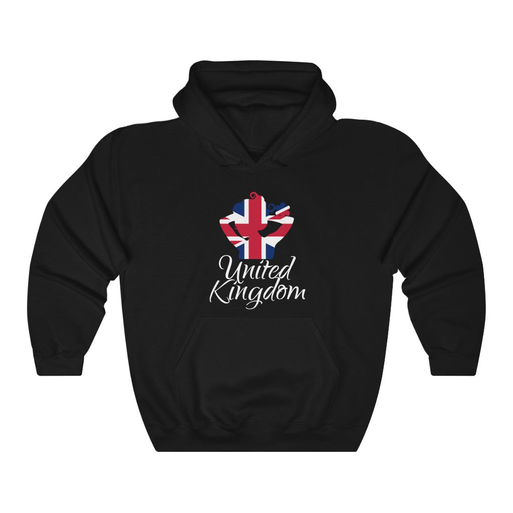 United Kingdom Lady Flag Hoodie Sweatshirt 2 - Unisex