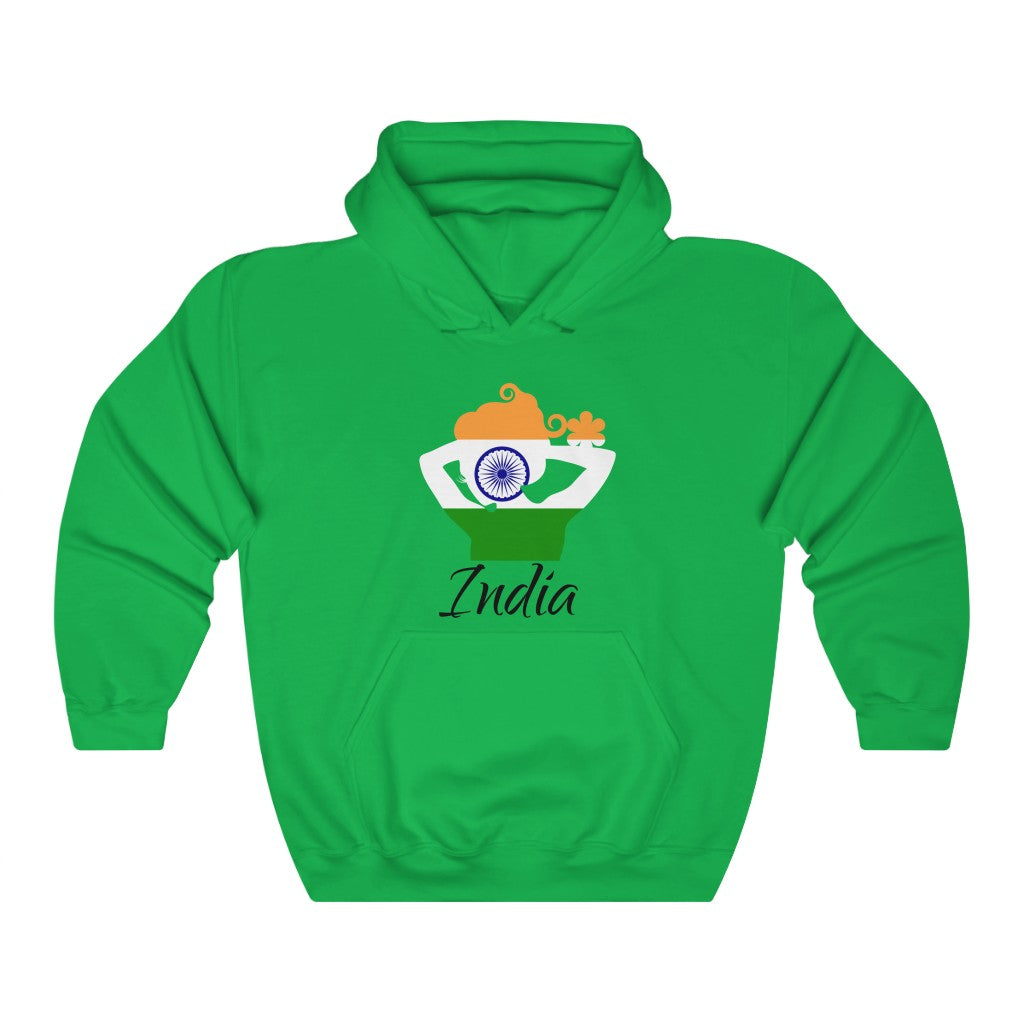 India Lady Flag Hoodie Sweatshirt 1 - Unisex