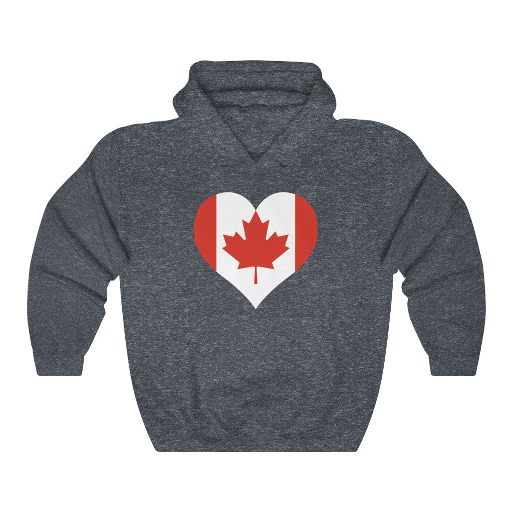 Canada Heart Flag Hoodie Sweatshirt - Unisex