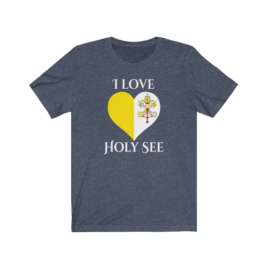 Holy See Heart Flag Premium Tee 2 - Unisex
