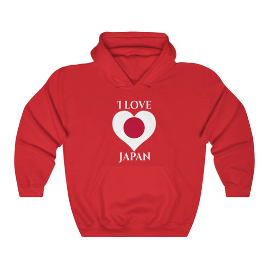 Japan Heart Flag Hoodie Sweatshirt 2 - Unisex