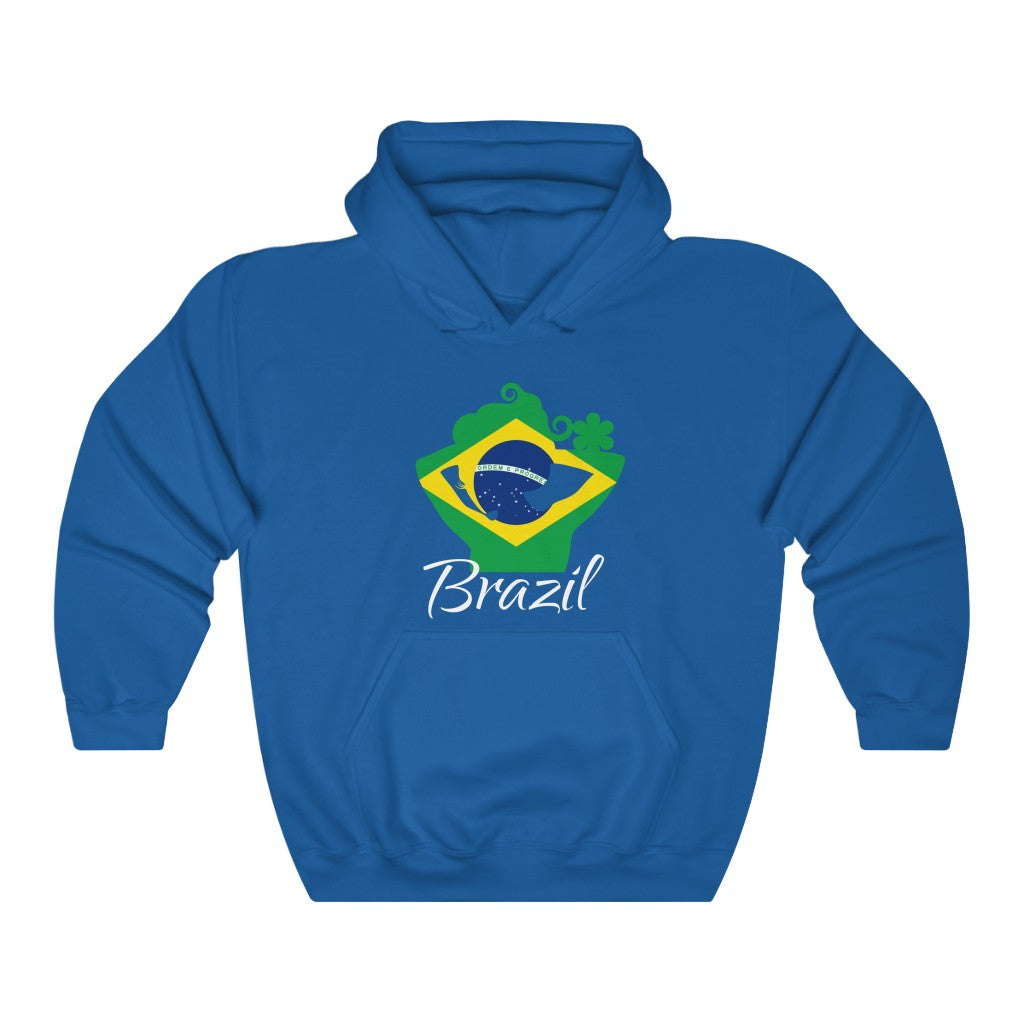 Brazil Lady Flag Hoodie Sweatshirt 2 - Unisex