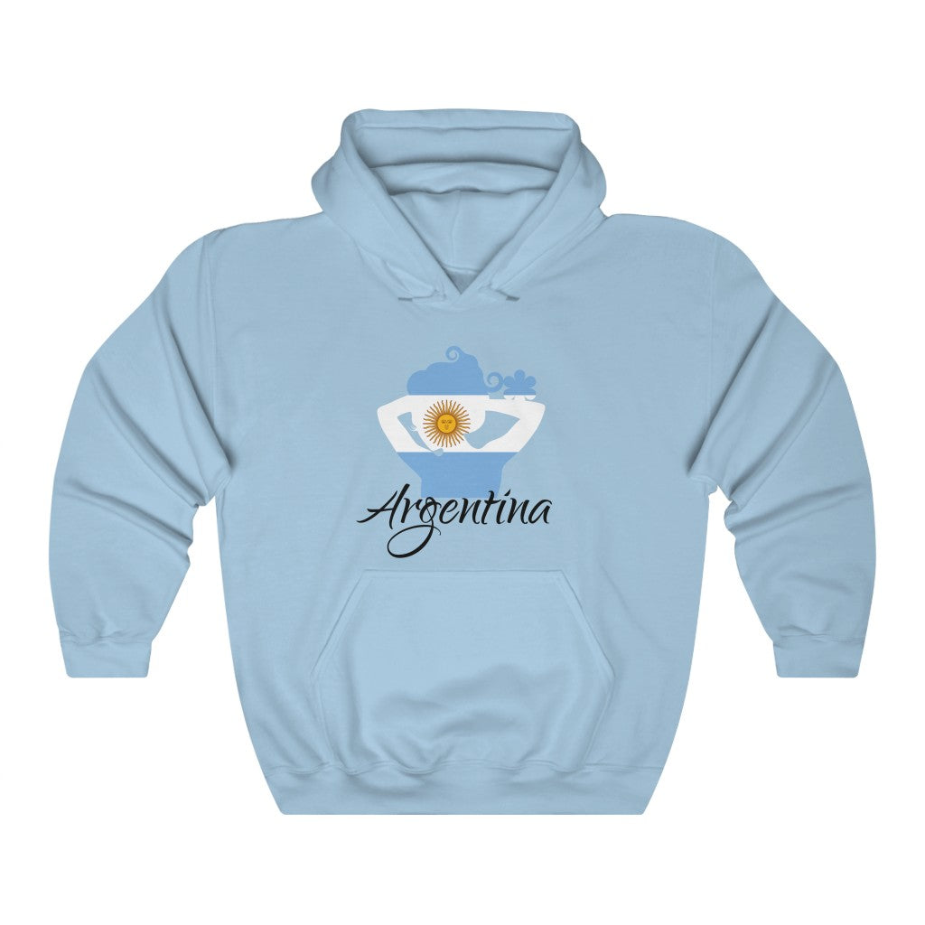 Argentina Lady Flag Hoodie Sweatshirt 1 - Unisex