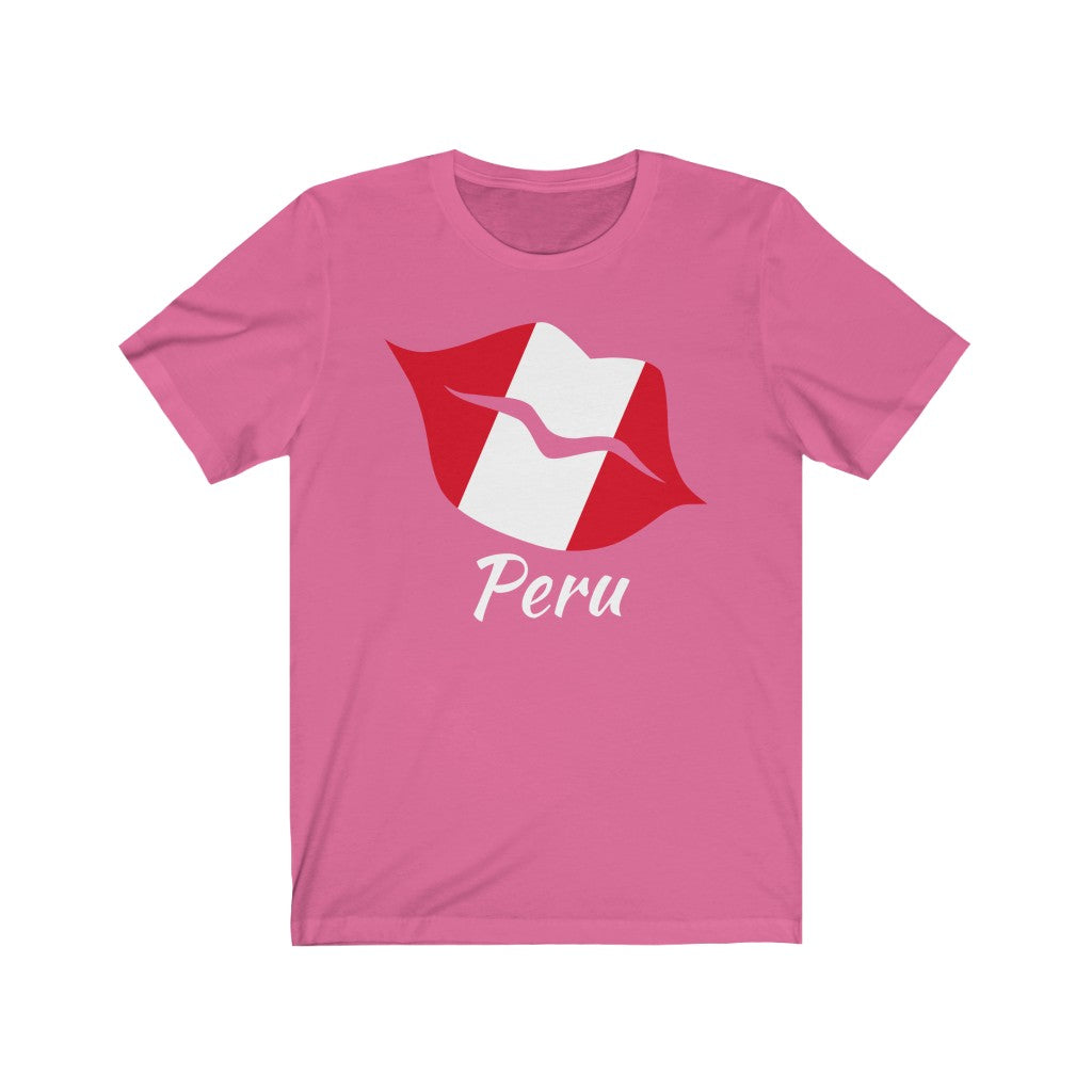 Peru Lips Flag Premium Tee 2 - Unisex