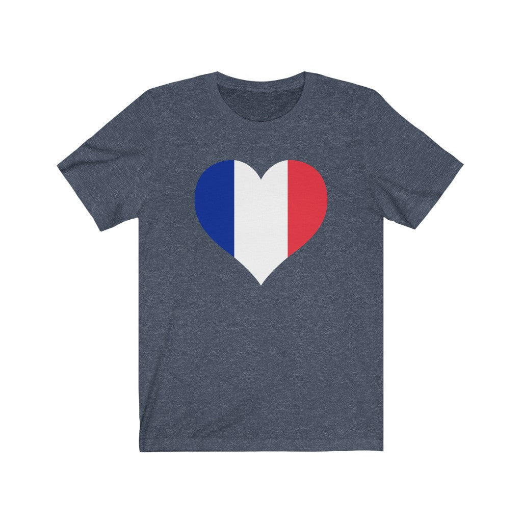 France Heart Flag Premium Tee - Unisex