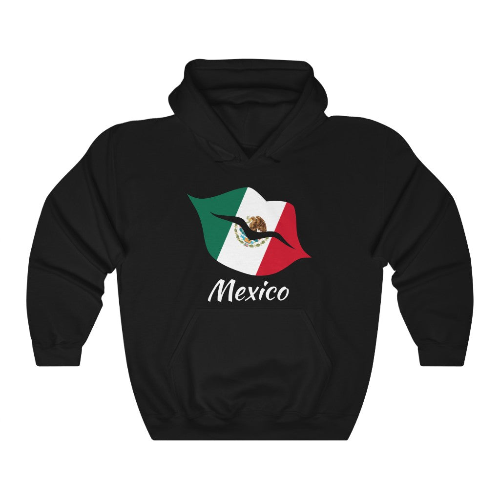 Mexico Lips Flag Hoodie Sweatshirt 2 - Unisex
