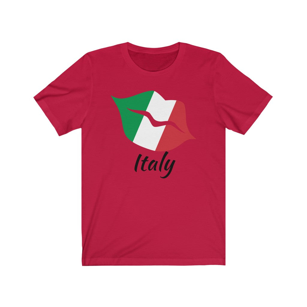 Italy Lips Flag Premium Tee 1 - Unisex