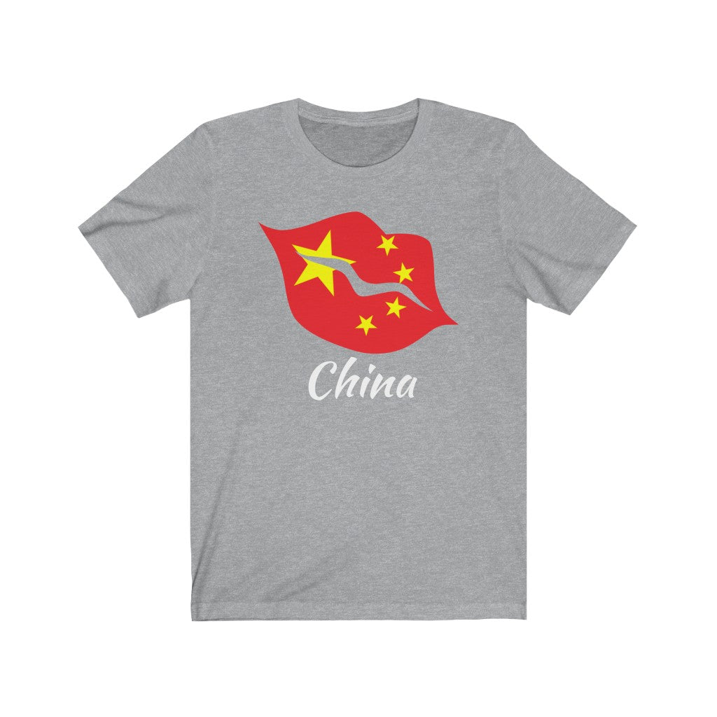 China Lips Flag Premium Tee 2 - Unisex
