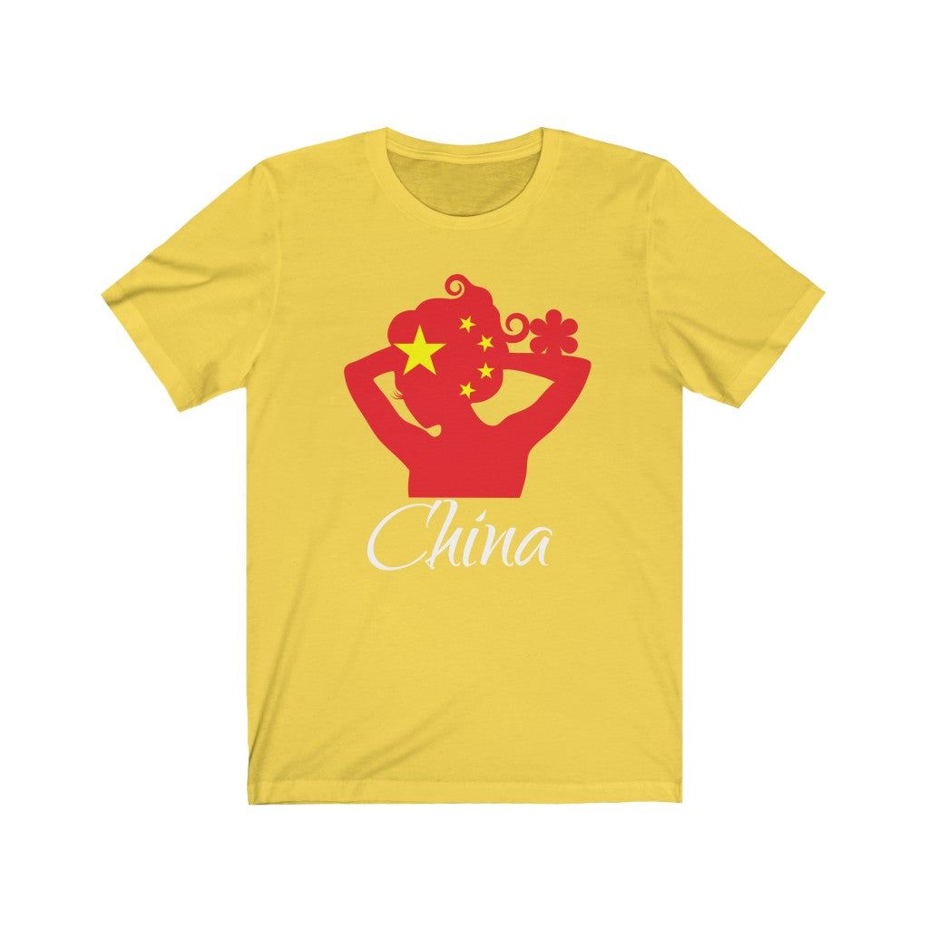 China Lady Flag Premium Tee 2 - Unisex