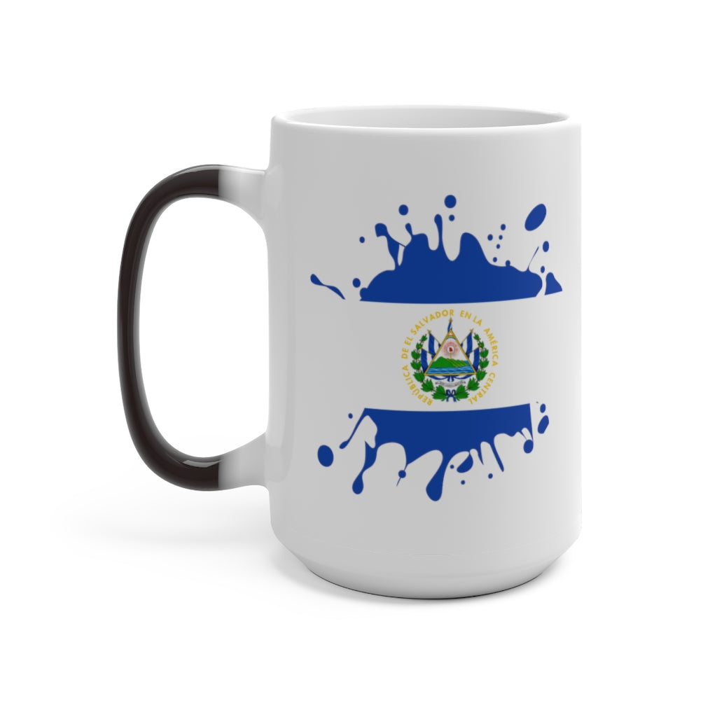 El Salvador Republic Splat Color Changing Mug