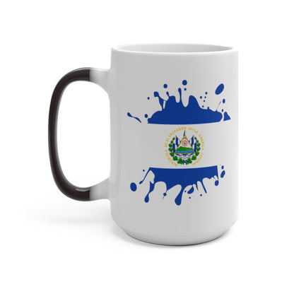El Salvador Republic Splat Color Changing Mug