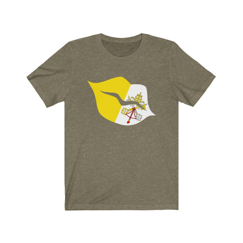 Holy See Lips Flag Premium Tee - Unisex