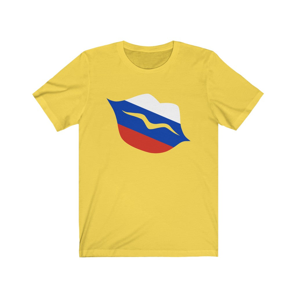 Russia Lips Flag Premium Tee - Unisex