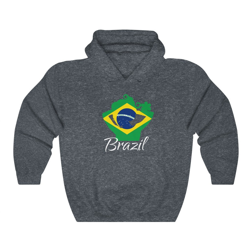 Brazil Lady Flag Hoodie Sweatshirt 2 - Unisex