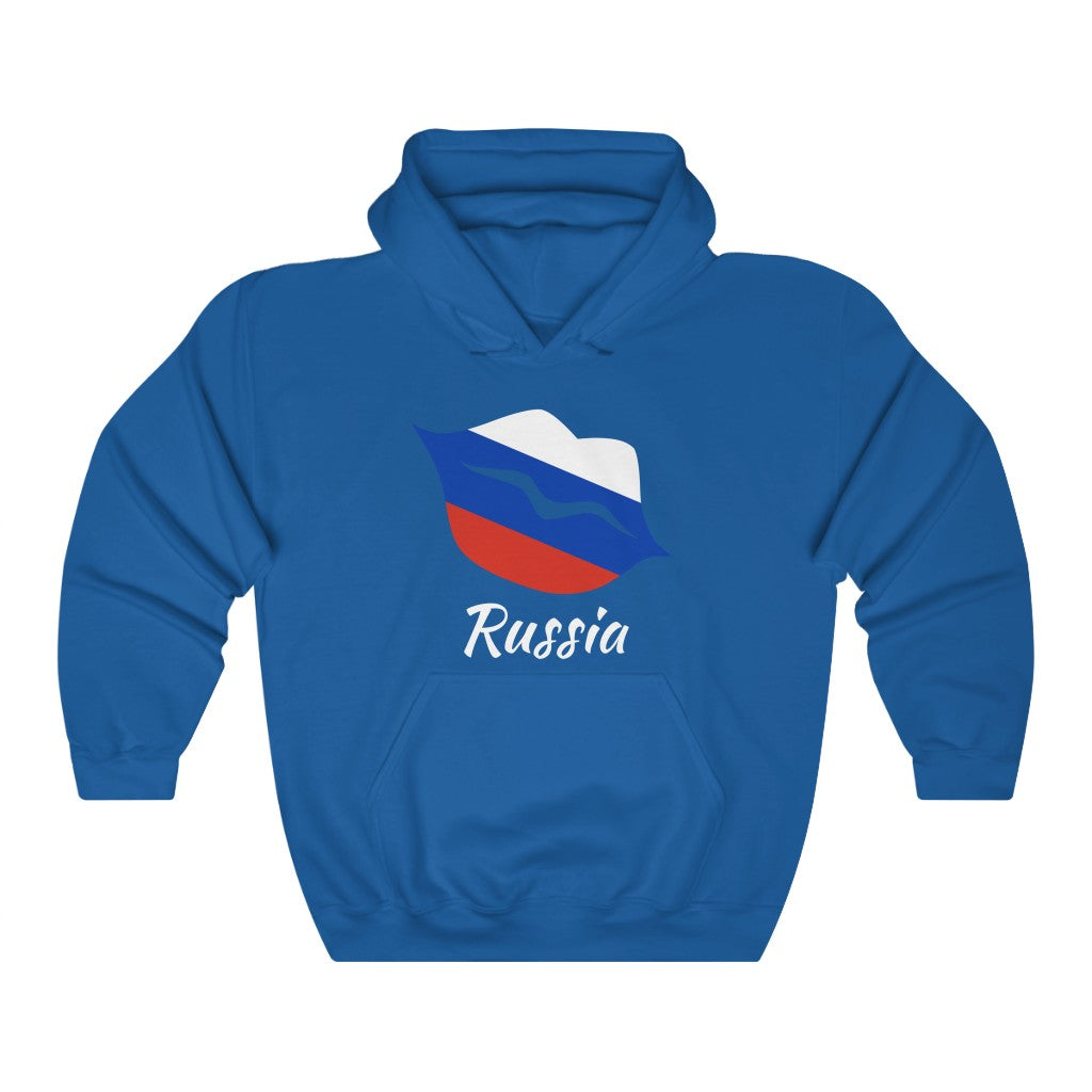 Russia Lips Flag Hoodie Sweatshirt 2 - Unisex