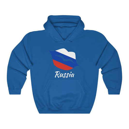 Russia Lips Flag Hoodie Sweatshirt 2 - Unisex