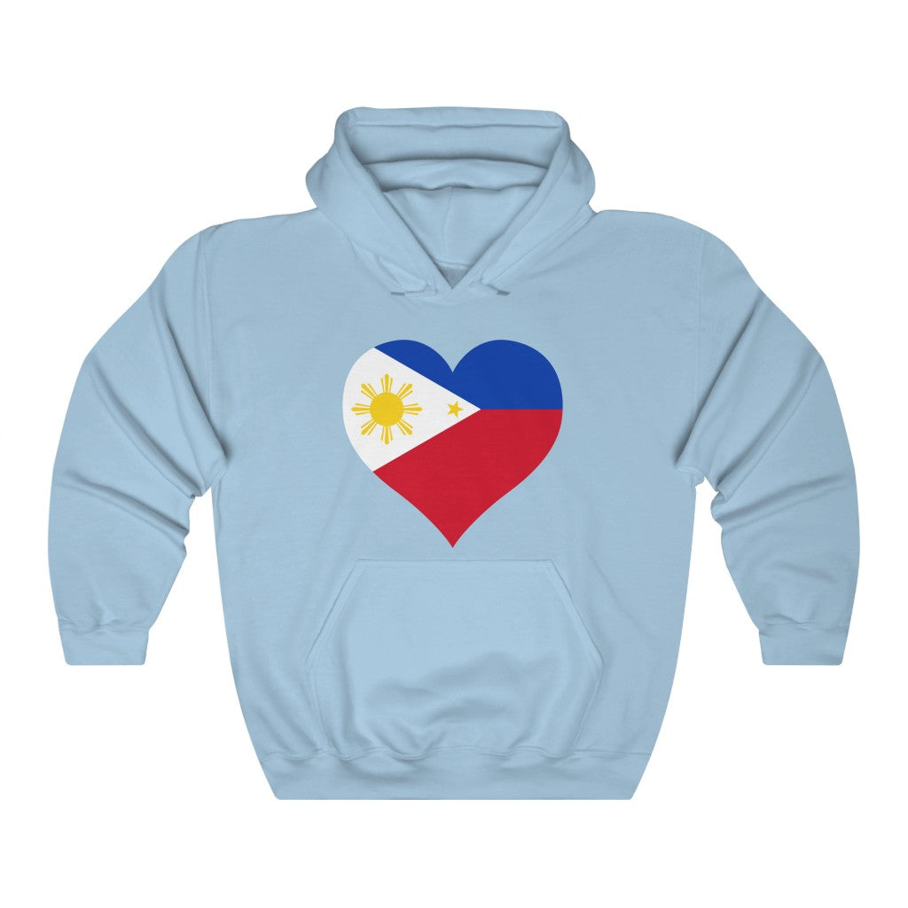 Philippines Heart Flag Hoodie Sweatshirt - Unisex