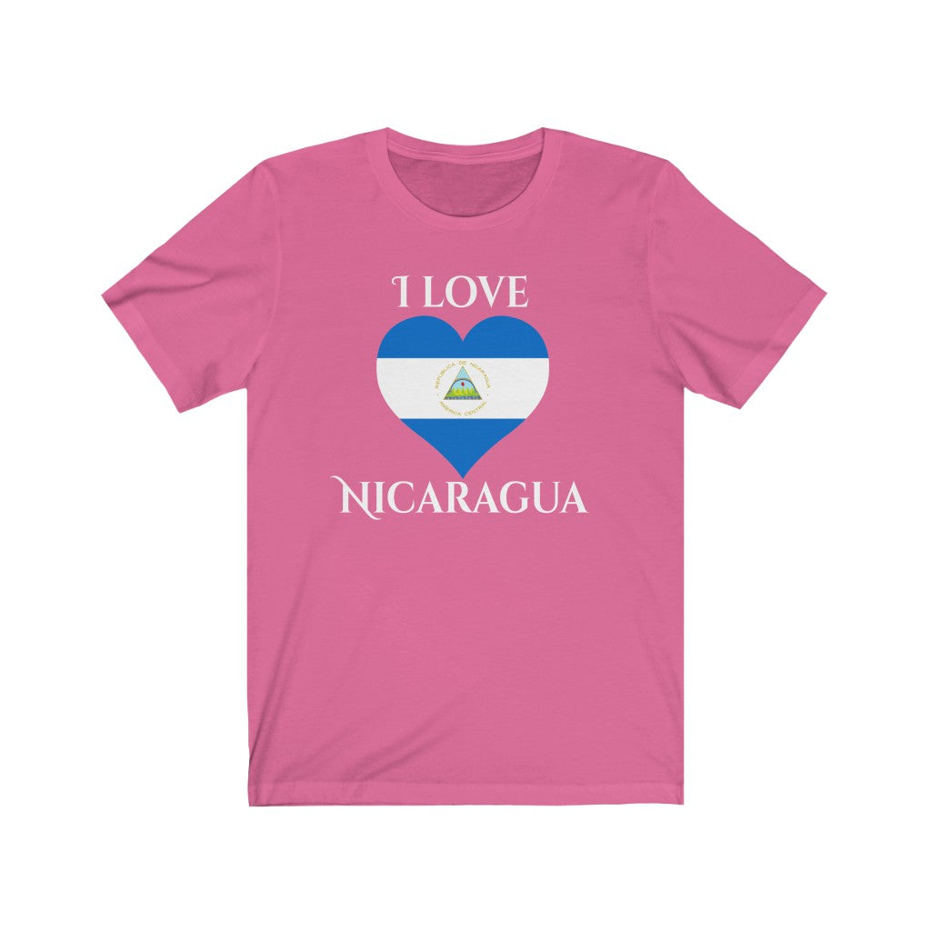 Nicaragua Heart Flag Premium Tee 2 - Unisex